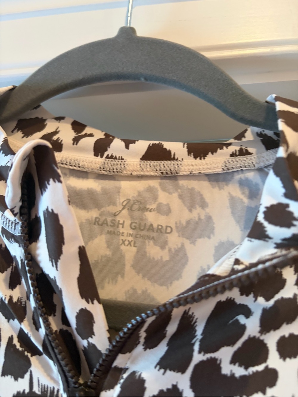 J.Crew Leopard Swim Top Rash Guard - Picture 4 of 4